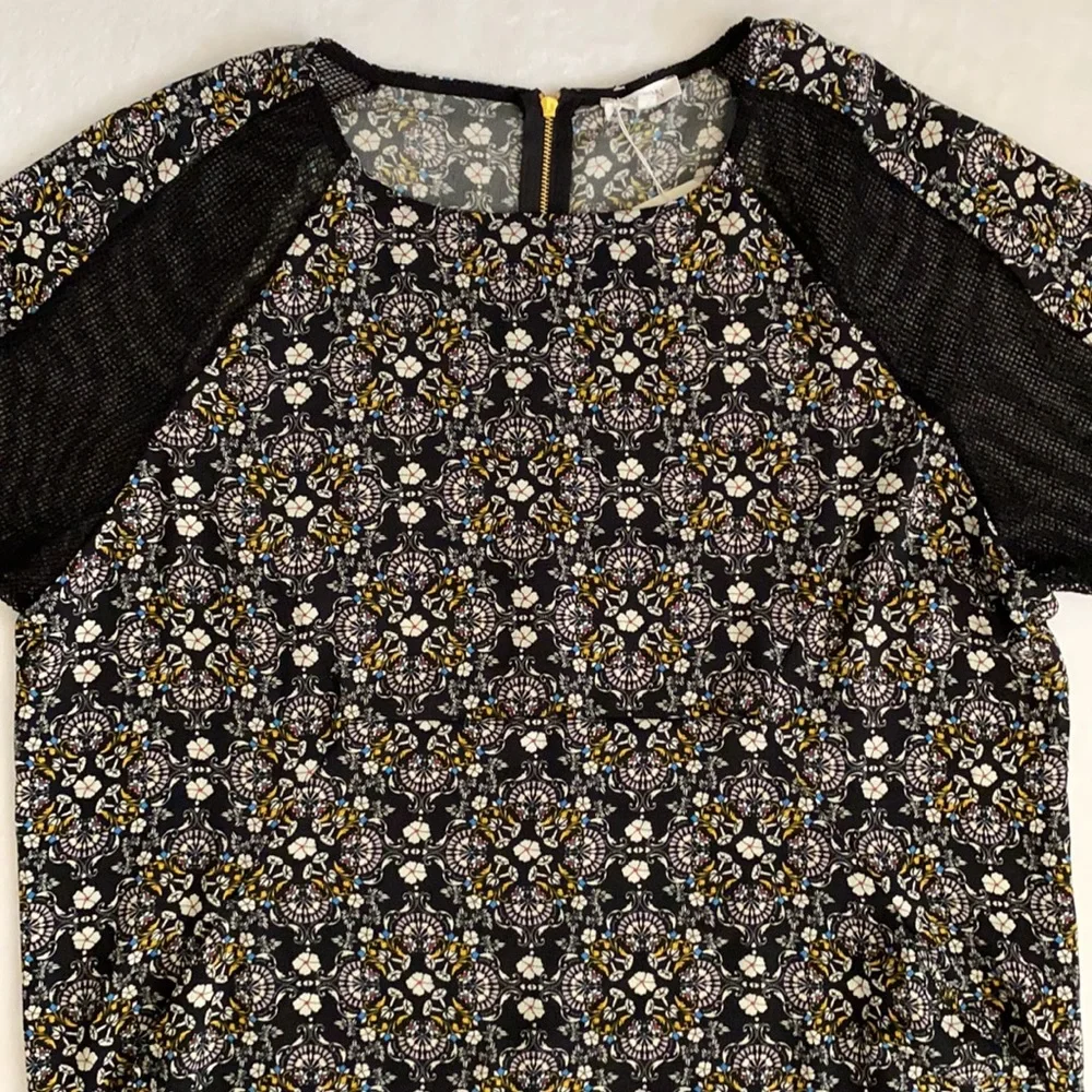 {NWT} Weston | Luella Boho Floral Medallion Print Shift Dress 8097 Black (L) - Picture 4 of 16